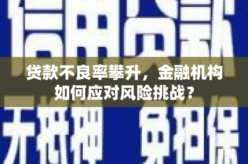 桂林贷款不良率攀升，金融机构如何应对风险挑战？