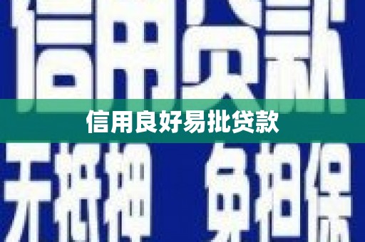桂林信用良好易批贷款